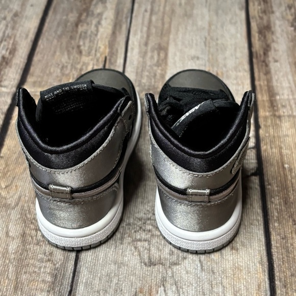 Nike TD Air Jordan 1 Retro High OG Satin Shadow Black Grey FD5305-010 Size 5C main image 7